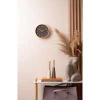 Drevené nástenné hodiny Karlsson KA5851, čierna 22cm